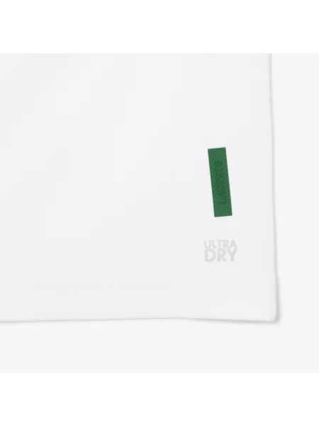 Lacoste Sportowa Koszulka Ultra Dry Ze Streczem biała