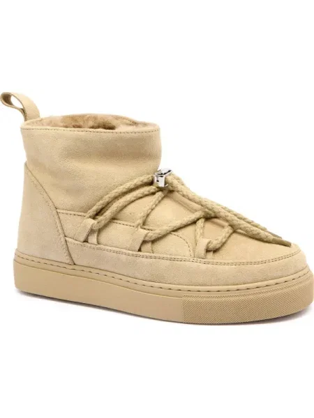 INUIKII Bocanci CLASSIC LOW | piele întoarsă bej
