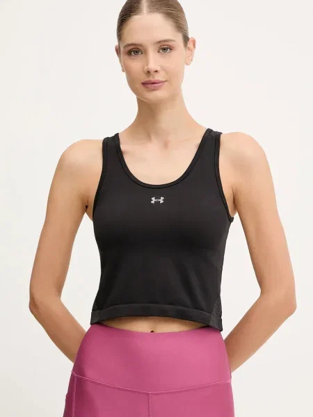 Bezešvý top Under Armour černý