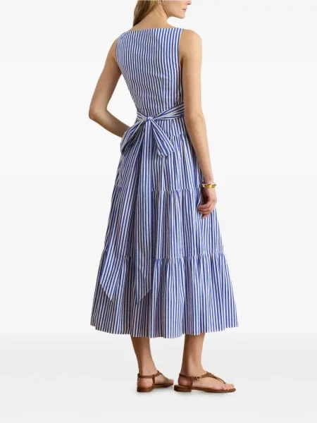 Prugasta odgovarati haljina Lauren Ralph Lauren plava