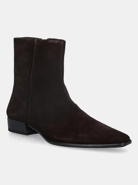 Vagabond Shoemakers cizme din piele întoarsă NELLA cu plat maro