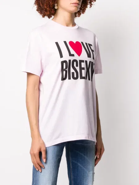 Tricou Dsquared2 cu imagine roz