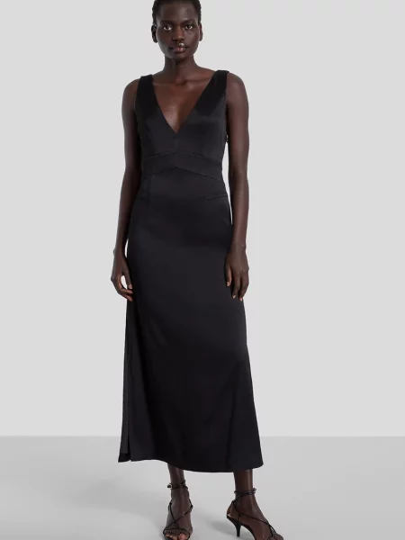 Rochie maxi drept negru