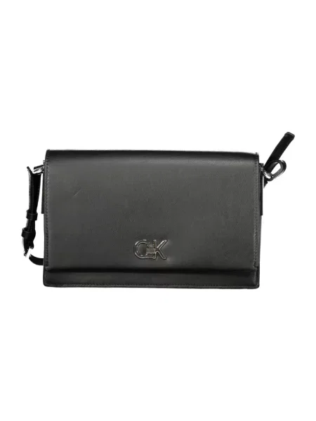 Lniana torebka crossbody Calvin Klein w miejskim stylu czarna
