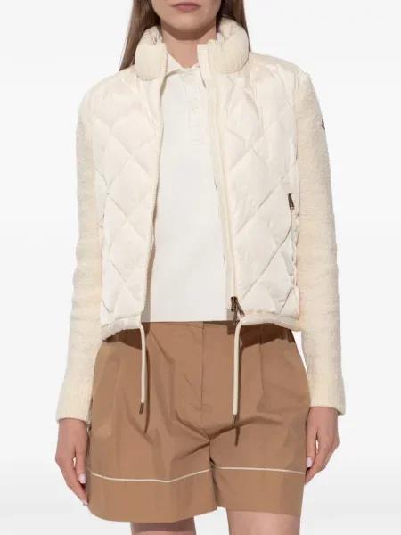 Matlasat geacă Moncler alb