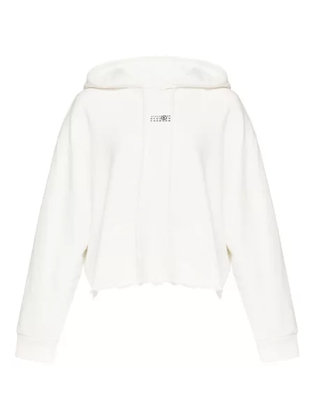 Hanorac cu glugă Mm6 Maison Margiela cu imagine alb