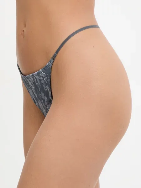 Calvin Klein Underwear tangá dámske sivá