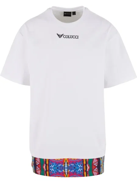 Colucci Tričko modrá / trávově zelená / červená bílá