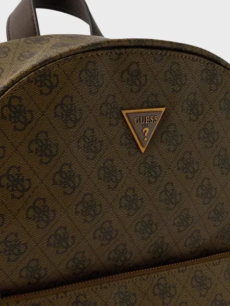 Рюкзак Guess с принтом коричневый