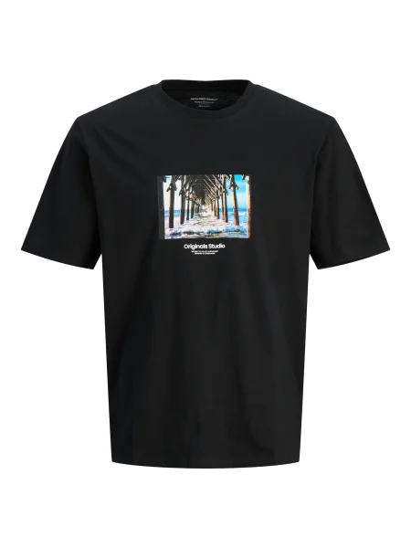 JACK & JONES Tričko JORVESTERBRO azúrová / kaki biela čierna