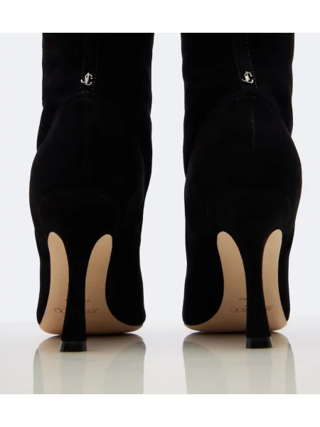 Cizme Jimmy Choo din piele de căprioară negru