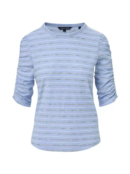 Tricou Veronica Beard cu volane albastru