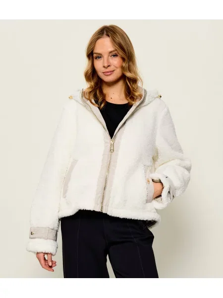 Hanorac din fleece Liu Jo Sport din fleece alb
