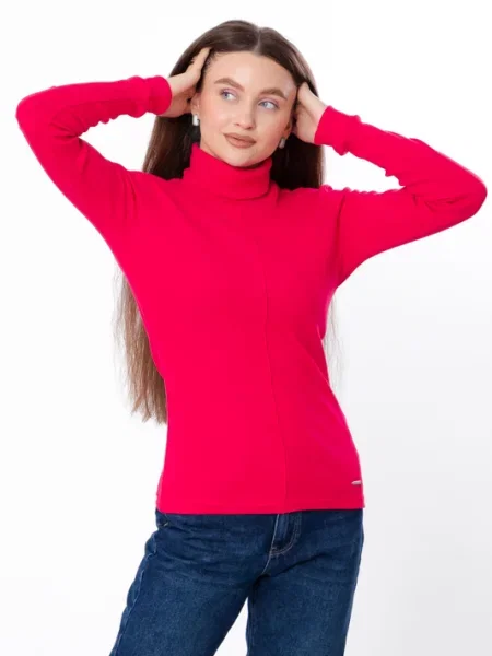 Водолазка Носи своє малиновий бавовна/поліестер