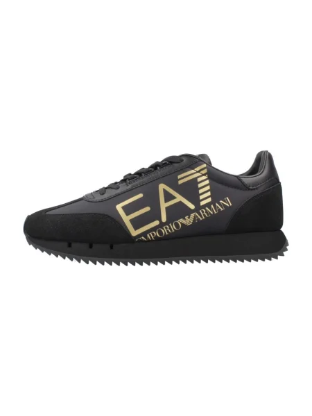Sneakerși Emporio Armani Ea7 din piele negru