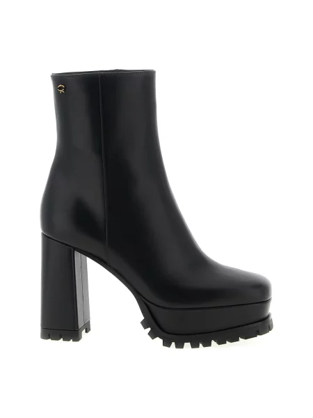 Buty do kostki Gianvito Rossi skórzane czarne