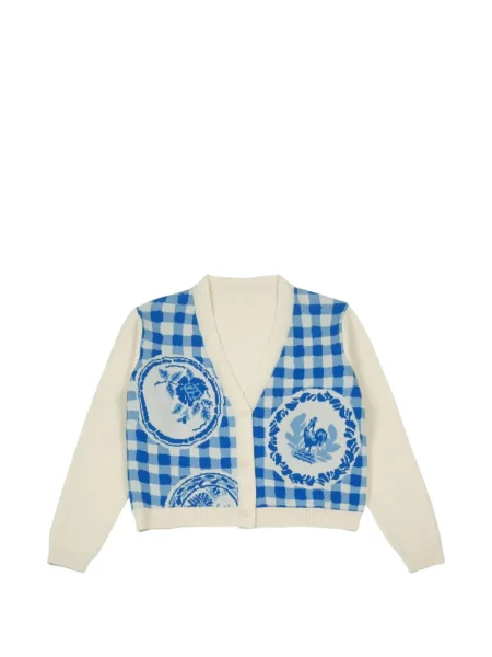 Cardigan Mii din jacard albastru