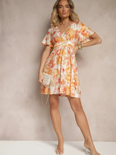 Rochie Zeledia portocalie