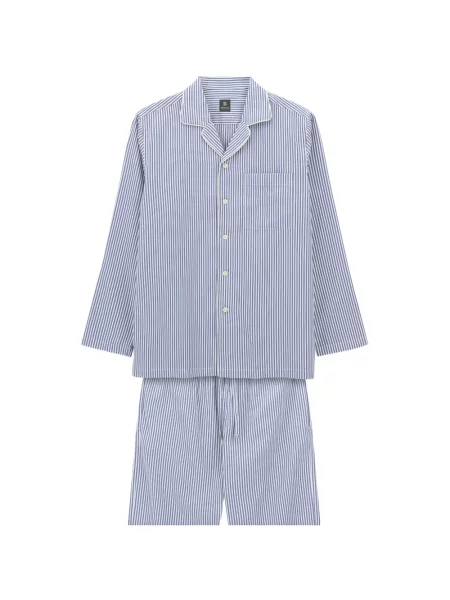 Pijamale Boggi Milano din poplin albastru