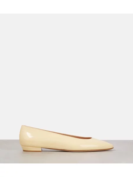 Balerini Gianvito Rossi din piele bej