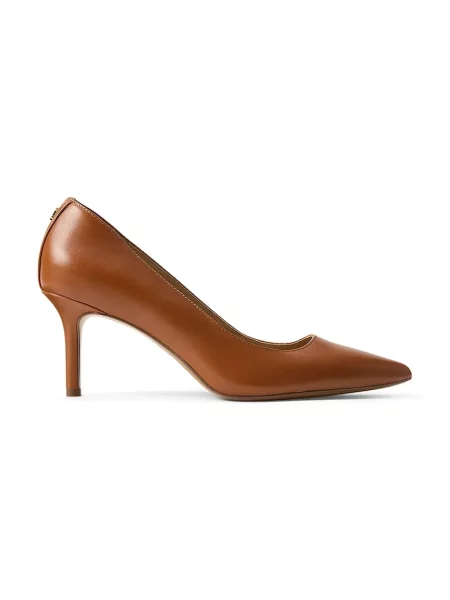 Kožené lodičky Lauren Ralph Lauren Lanette hnedá