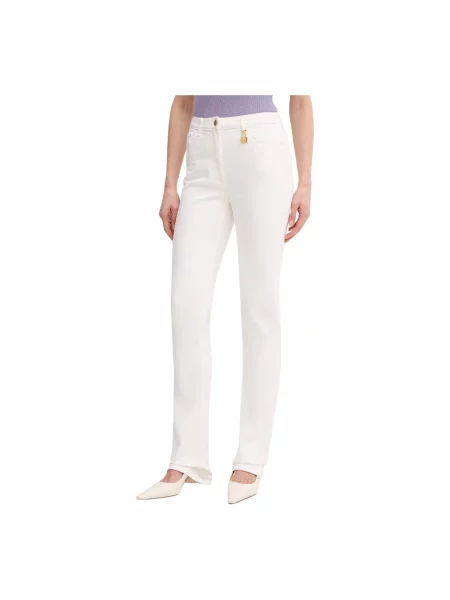 Elisabetta Franchi Jeansy flare białe