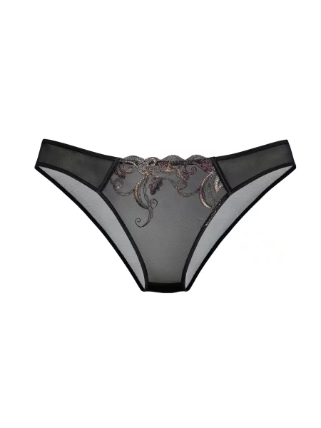 LASCANA Slip ciocolatiu / portocaliu piersică / roz pal negru