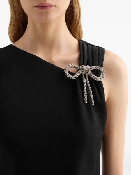 Rochie Jil Sander cu funde de costum negru
