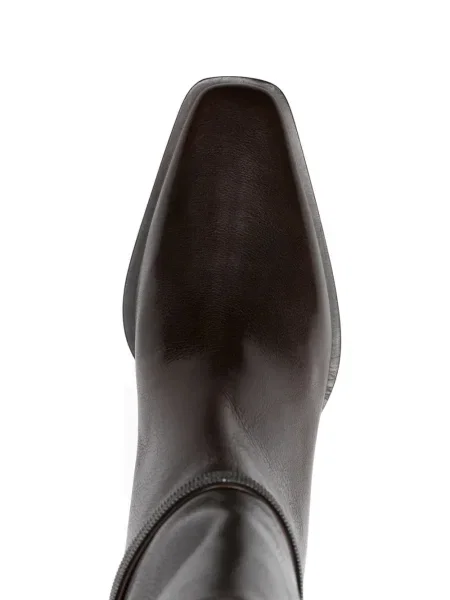 Botine Brunello Cucinelli din piele cowboy maro