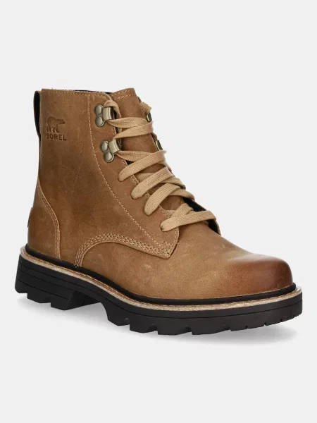 Боти челси Sorel REVEL RD BOOT LACE WP с равна подметка кафяво