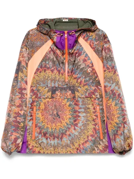 Hanorac cu glugă Khoki cu imagine violet