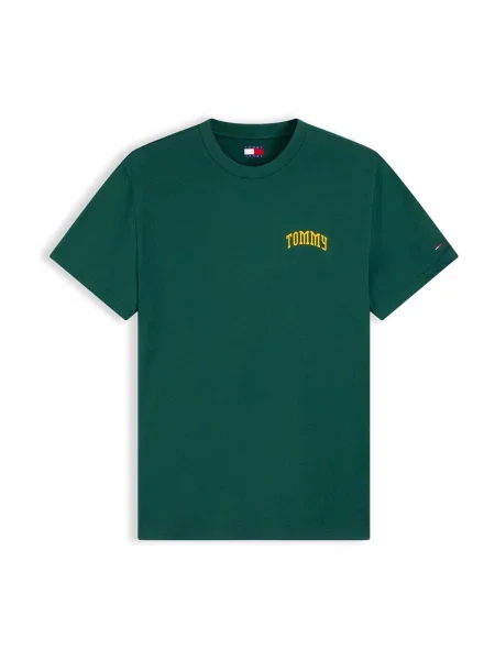 Tommy Jeans Tricou / verde închis galben