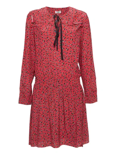 Rochie maxi Zadig&voltaire cu model floral cu imagine lungă roșu