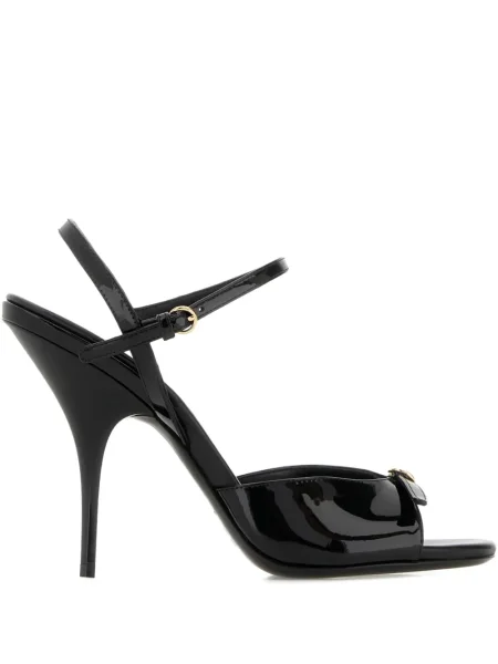Sandale Miu Miu din piele cu cataramă negru