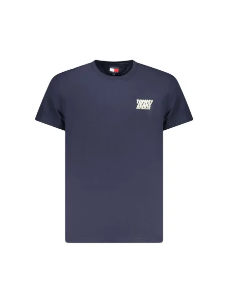 Krótka koszulka Tommy Jeans niebieska
