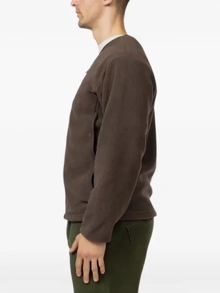 Cardigan Snow Peak din fleece maro
