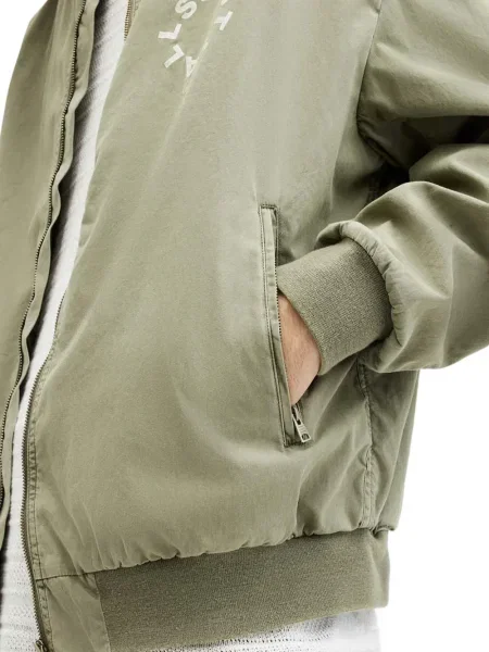 Geacă bomber Allsaints verde