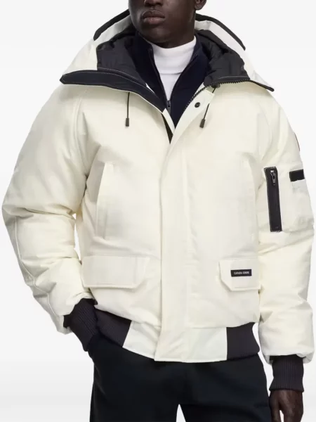 Geacă Canada Goose cu glugă alb