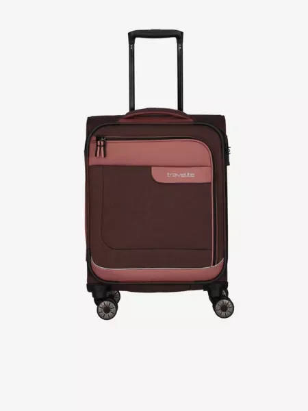 Travelite Viia 4w S Bőrönd Barna rózsaszín