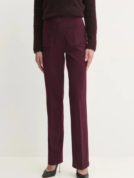 Панталон Morgan POULO.F със стандартна кройка с висока талия POULO.F бордо