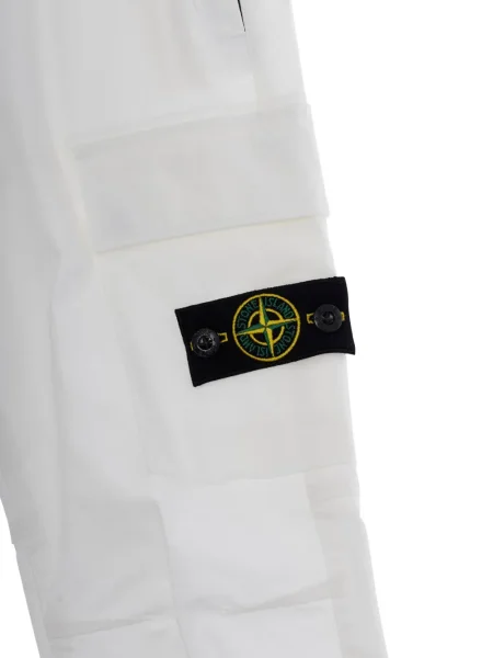 Spodnie cargo dziecięce Stone Island białe