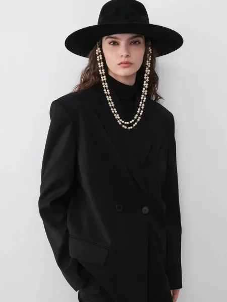 RUSLAN BAGINSKIY pălărie pentru femei Fedora Hat negru