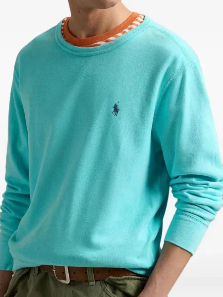 Ochelari de soare Polo Ralph Lauren cu broderie din piele maro