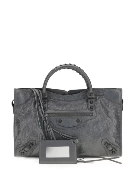 Geantă shopper Balenciaga din piele gri