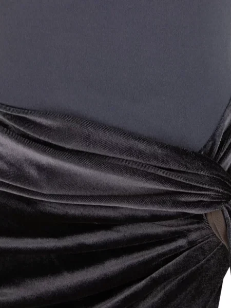 Rochie maxi The Andamane de catifea albastru