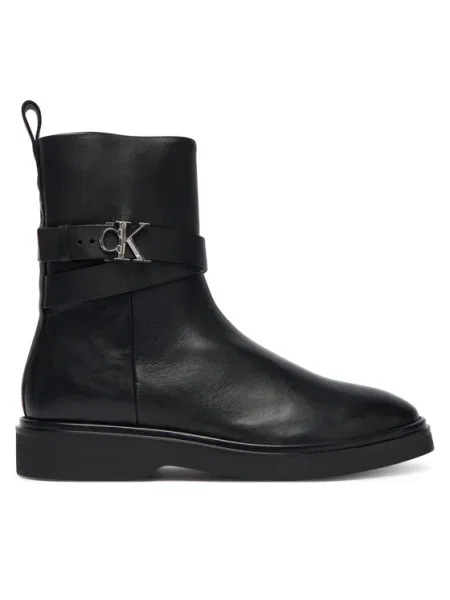 Боти Calvin Klein Ankle Boot W/ Metal Logo черен