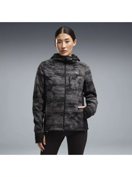 PUMA kurtka ocieplana Run Brightstride Printed PrimaLoft® Odzież S czarny