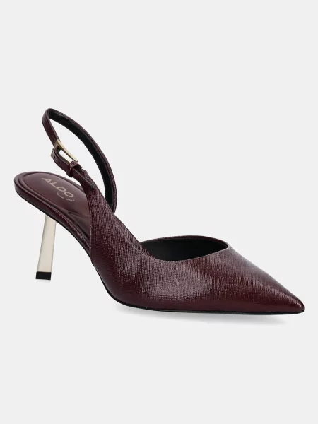 Кожени обувки с тънък Aldo JEANNY бордо