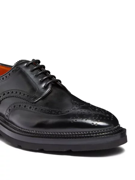 Brogues Santoni din piele negru