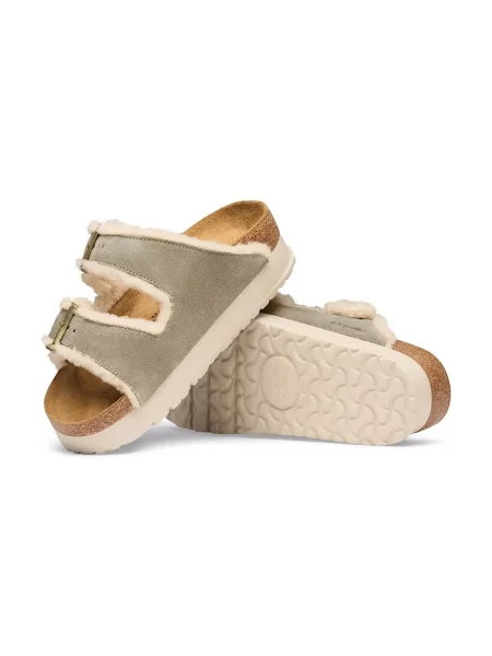 Шлепанцы Birkenstock на платформе тедди